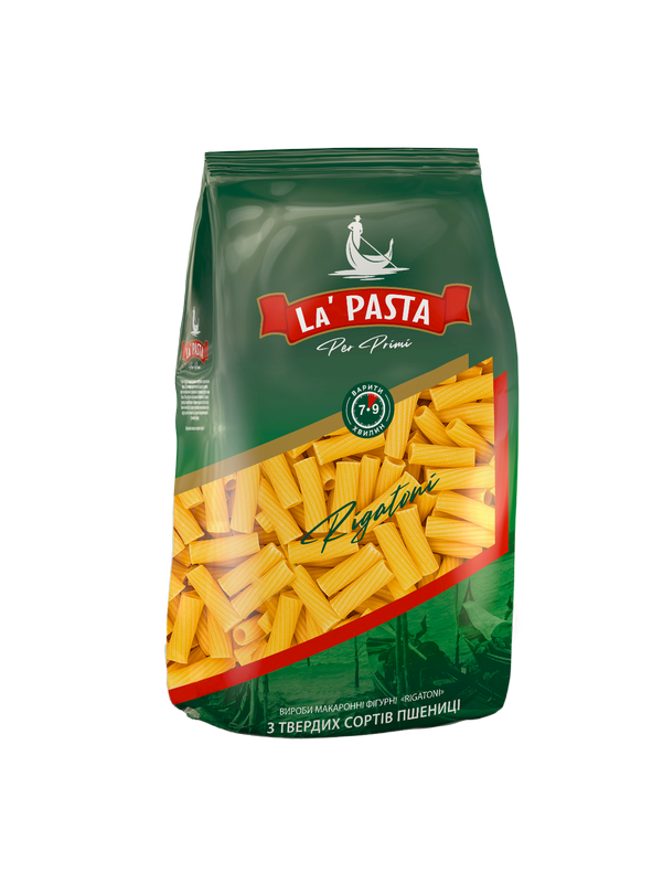 Макаронні вироби "Рігатоні" ТМ «LA PASTA PER PRIMI» 400г